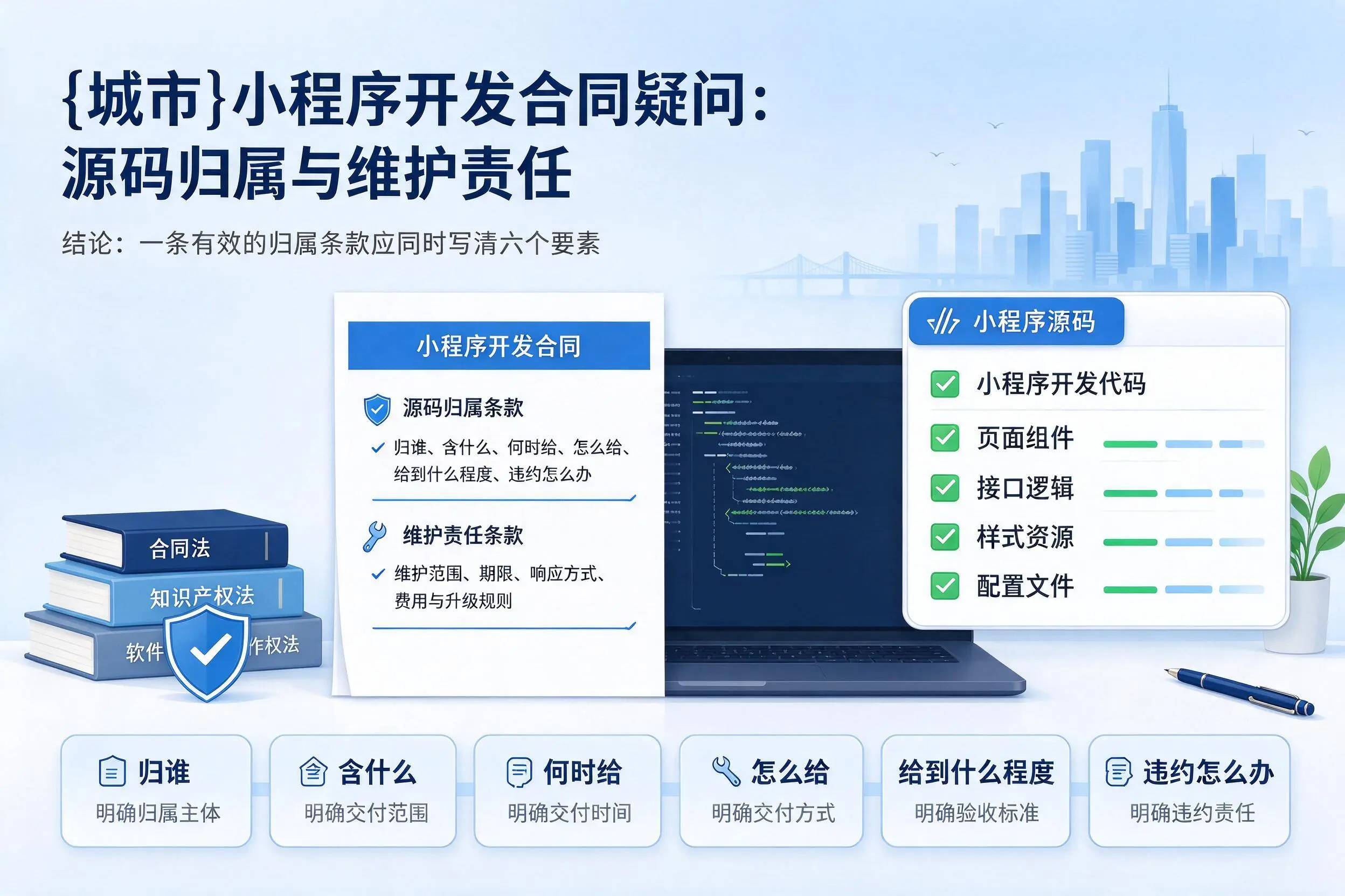 黄山小程序开发合同疑问:源码归属与维护责任