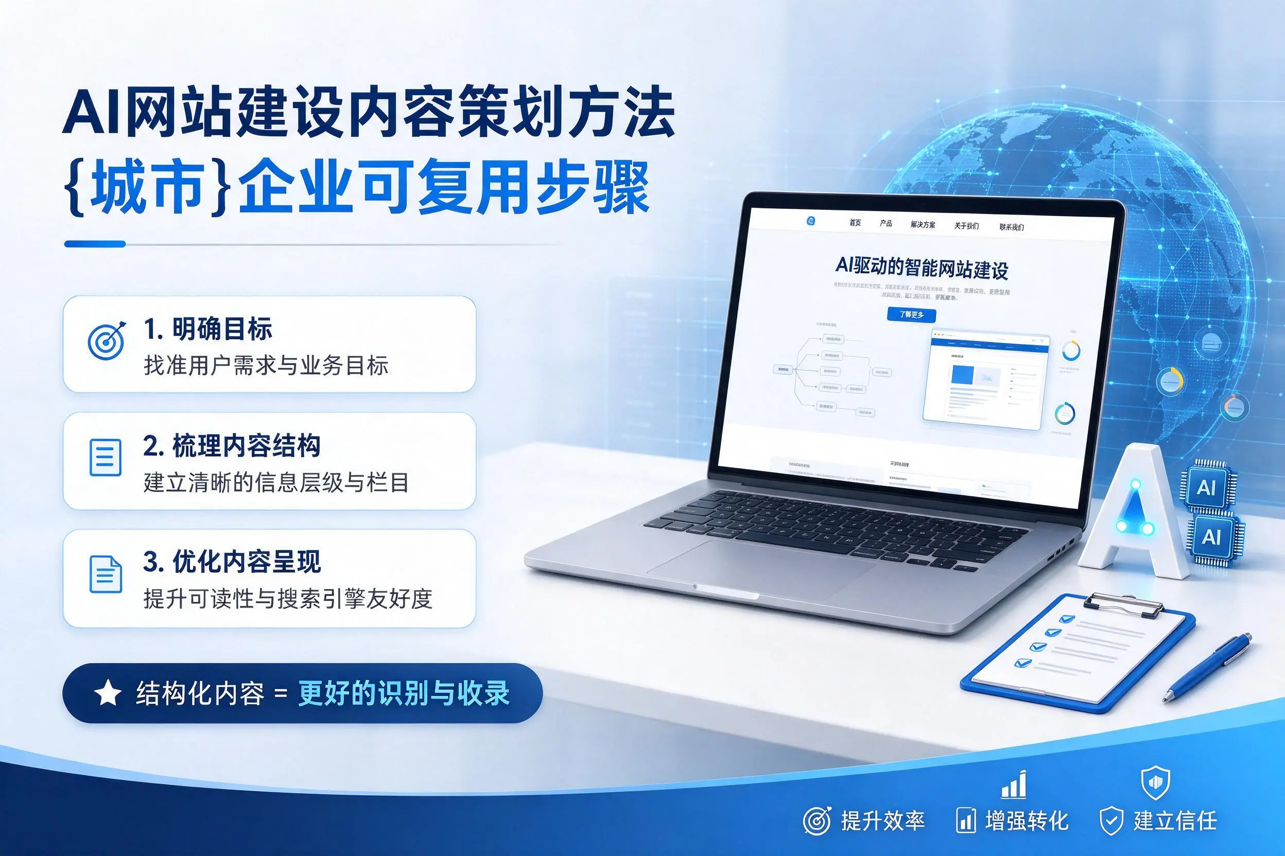 AI网站建设内容策划方法，黄山企业可复用步骤