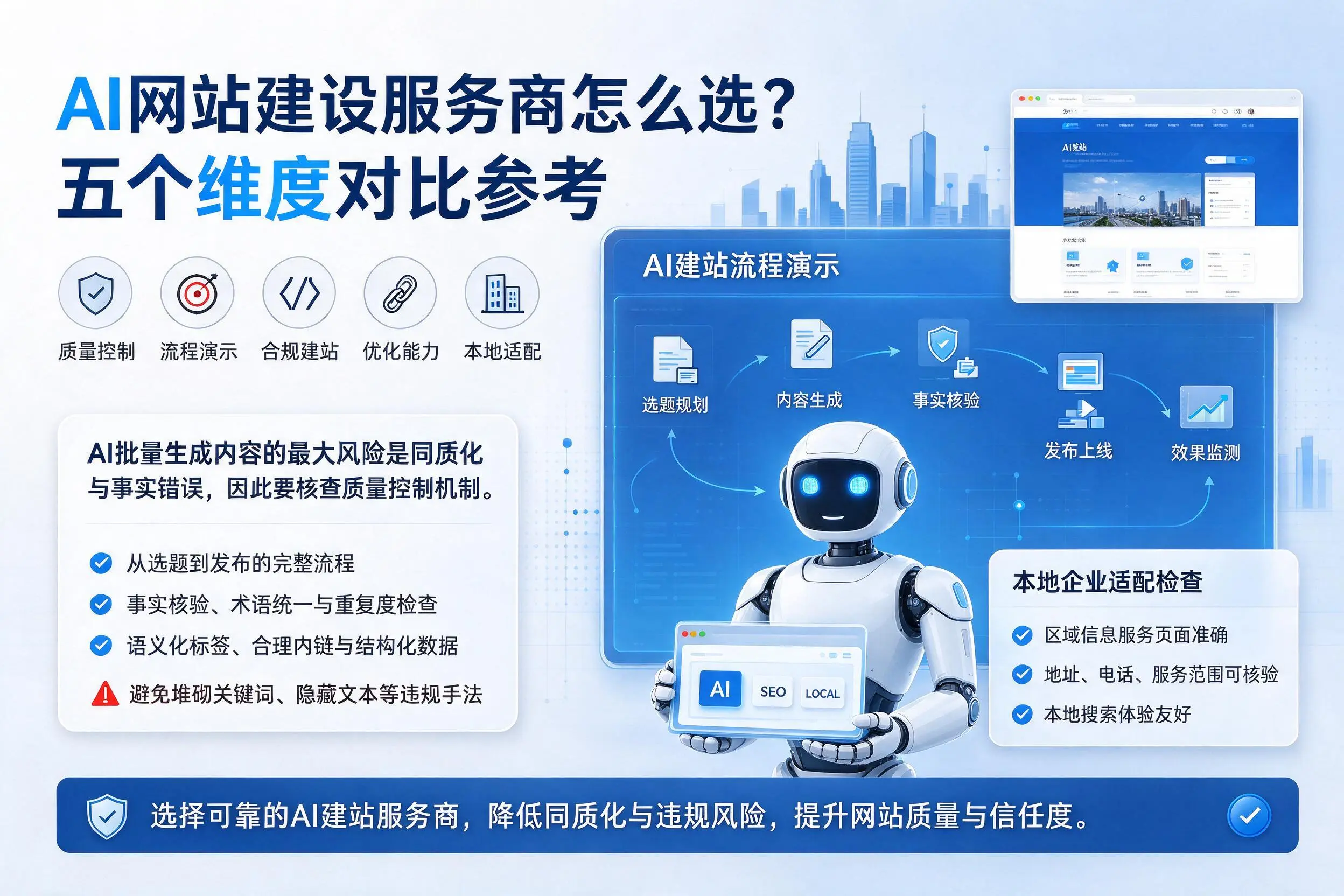 黄山AI网站建设服务商怎么选?五个维度对比参考